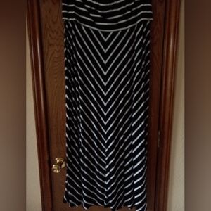 Calvin Klein Black and White Striped Skirt